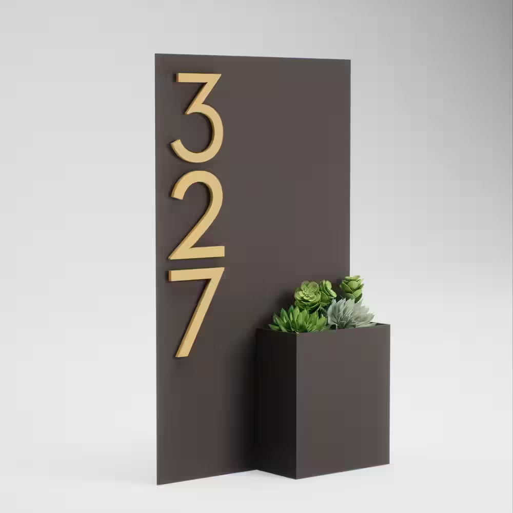 Curb Appeal Rectangle Address Planter