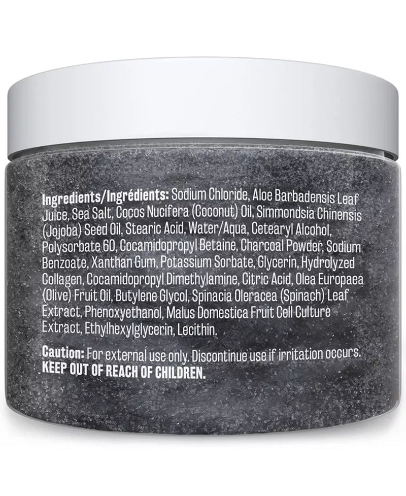 Naturals Charcoal Exfoliating Body Scrub Polish with Collagen 12 Oz