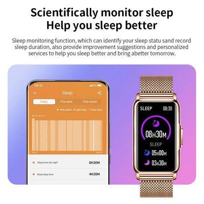 Classic Smart Bracelet Ladies Smart Watch Men Heart Rate Blood Oxygen Waterproof Sports Smart Strap Women Watch for Android IOS