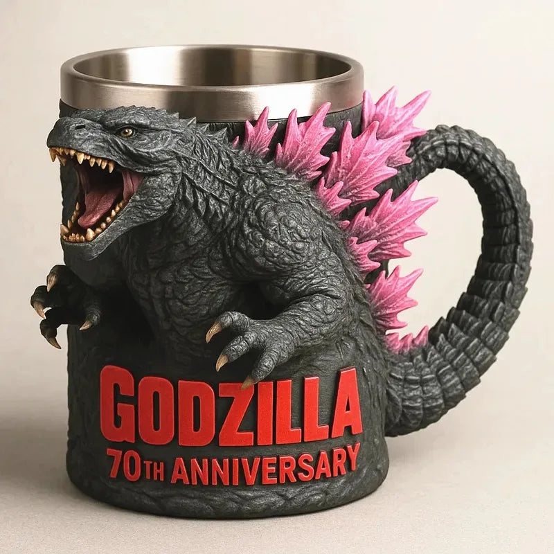 13Cm New Godzilla 70Th Anniversary3Dmug Godzilla 70Th Anniversary Resin Mug Decorative Gift