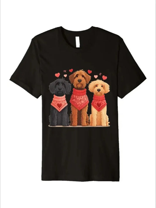Pet-Printed Fashionable Men Short-Sleeved Shirt