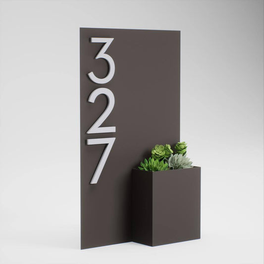 Curb Appeal Rectangle Address Planter