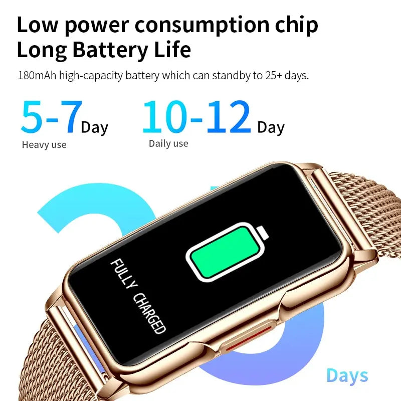 Classic Smart Bracelet Ladies Smart Watch Men Heart Rate Blood Oxygen Waterproof Sports Smart Strap Women Watch for Android IOS