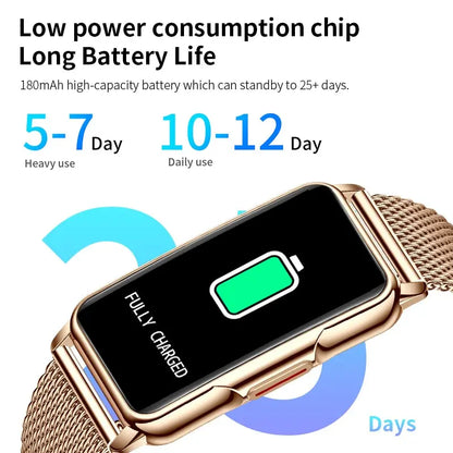 Classic Smart Bracelet Ladies Smart Watch Men Heart Rate Blood Oxygen Waterproof Sports Smart Strap Women Watch for Android IOS