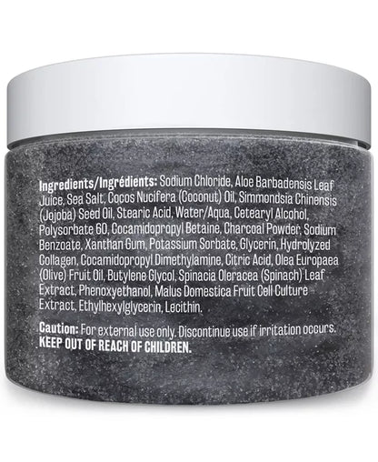 Naturals Charcoal Exfoliating Body Scrub Polish with Collagen 12 Oz