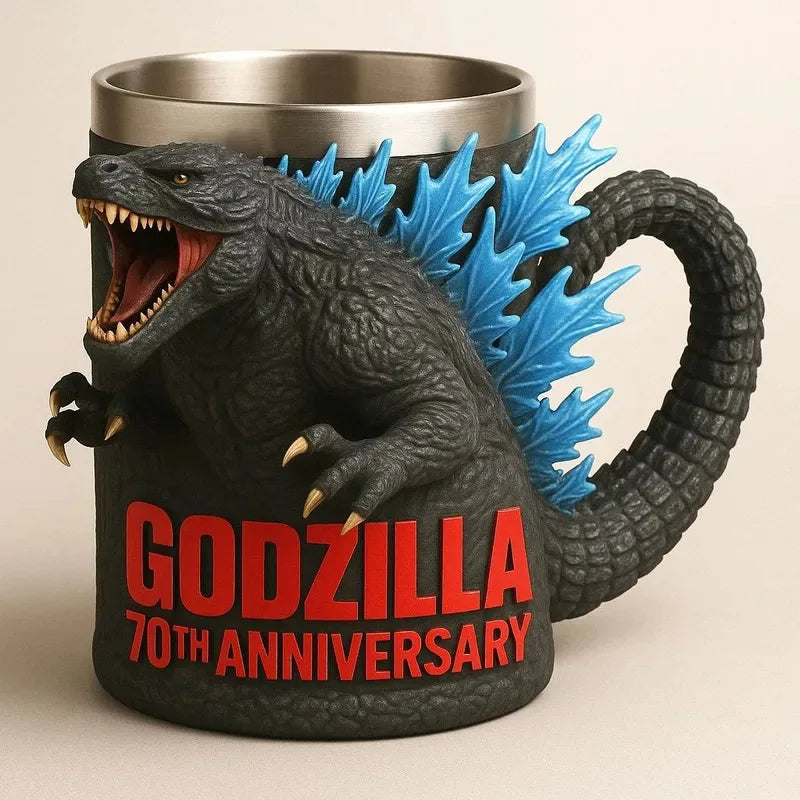 13Cm New Godzilla 70Th Anniversary3Dmug Godzilla 70Th Anniversary Resin Mug Decorative Gift